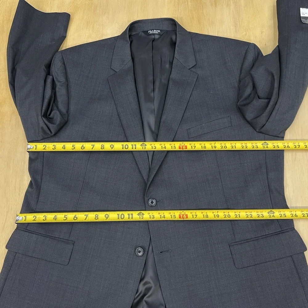 Jos A Bank Suit Top Jacket Blazer Sport Coat Men 50R Tailored Fit Wool Dark Gray